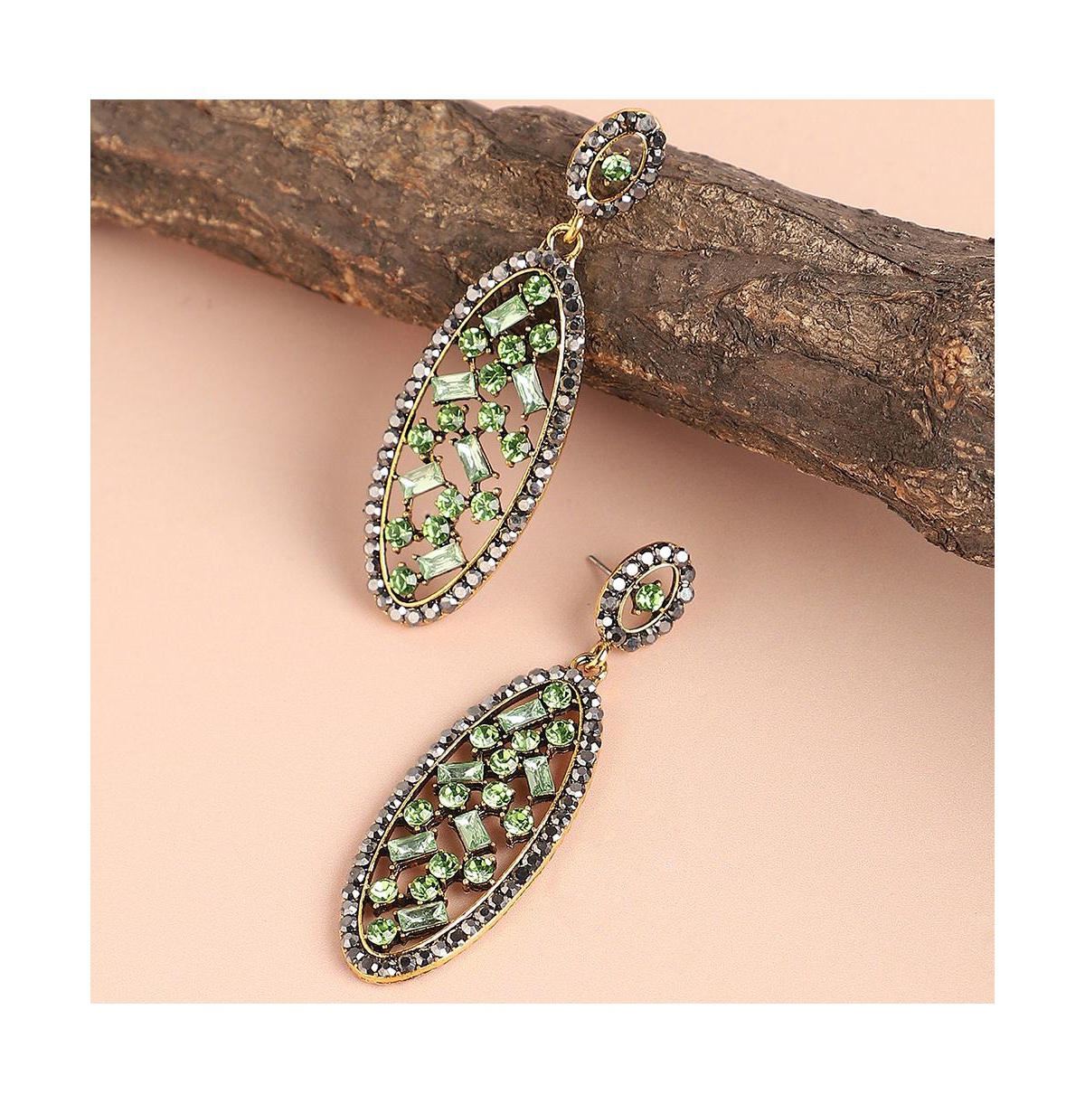 Sohi Women's Oval Drop Earrings