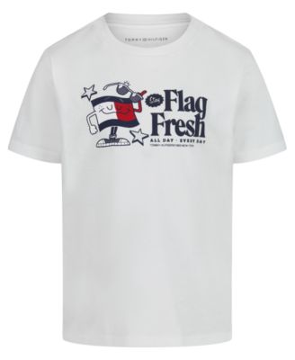 Tommy Hilfiger Boys' 2T-7 Flag Fresh Short-Sleeve T-Shirt - White