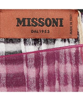 Women's Purple Stripe Lurex Silk Knit Maxi Dress