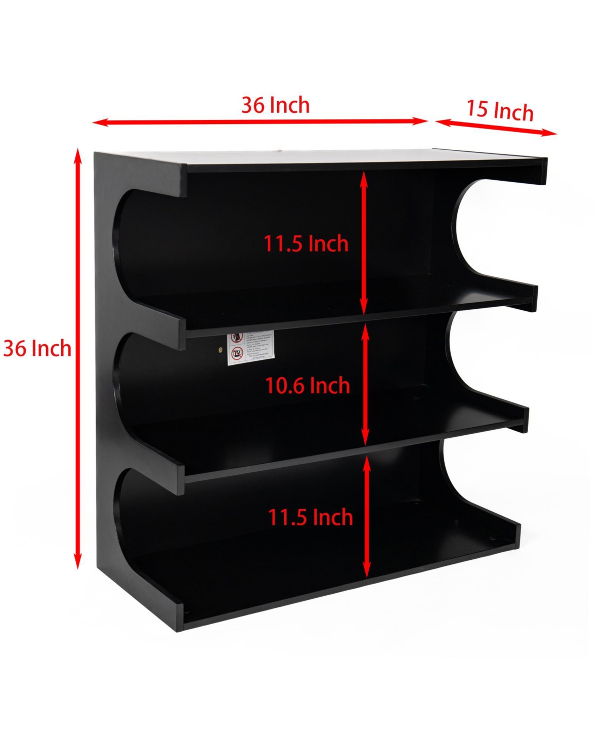 Casainc 4-Tier Book Shelf Cabinet Coffee Table with Organizer Storage Shelves