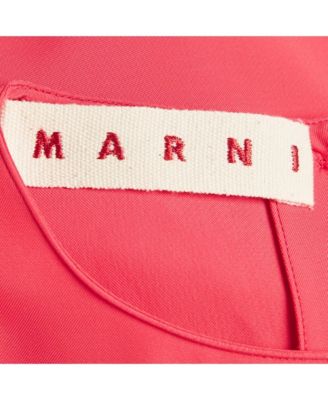 Women's Red Crepe Long Sleeve Maxi Dress