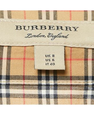 Women's Brown Vintage Check Cotton Belted Mini Dress