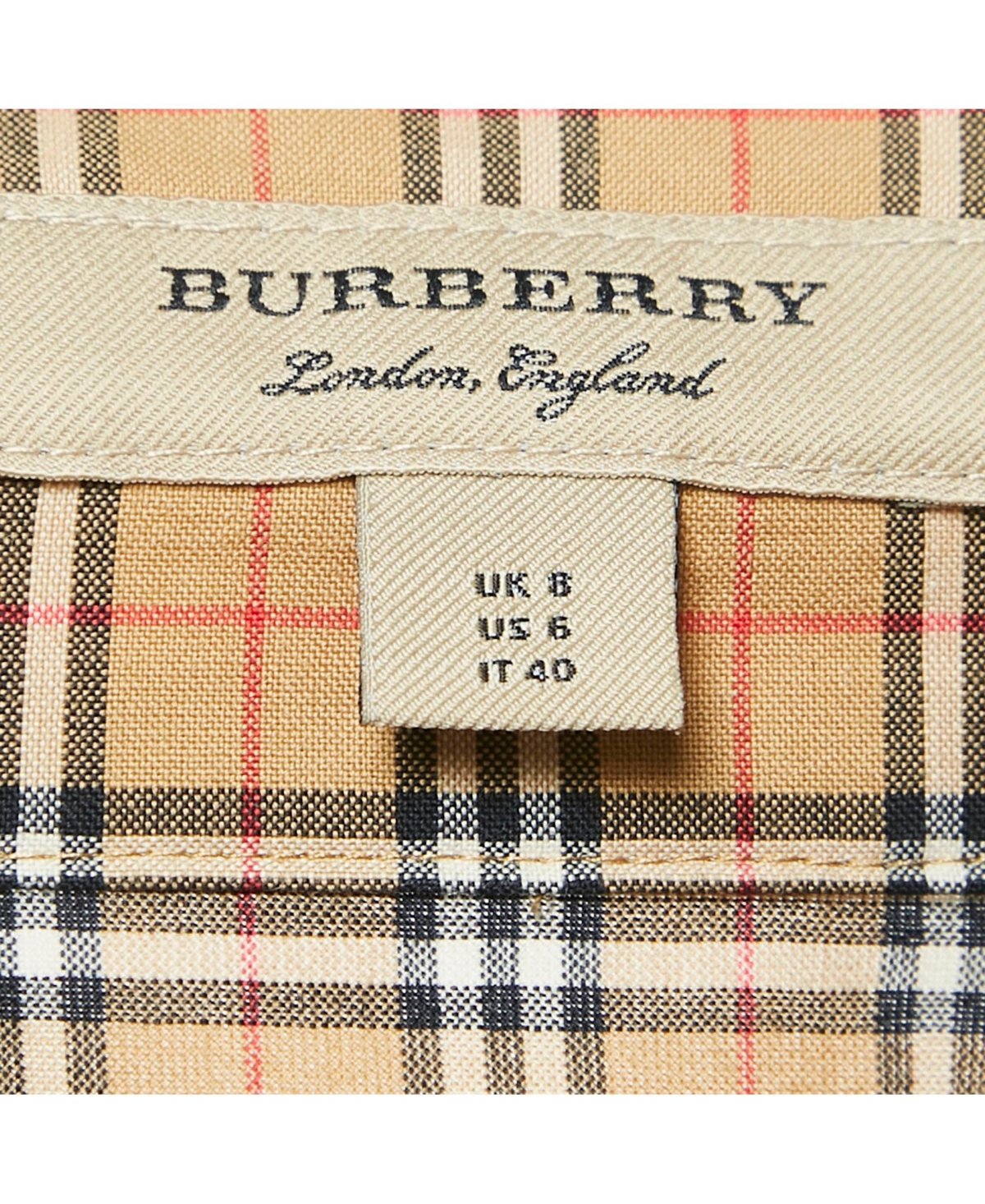 Pre-Owned Burberry Women's Brown Vintage Check Cotton Belted Mini Dress