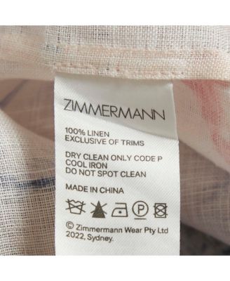 Women's Pink Palm Tree Print Linen Halter Neck Maxi Dress