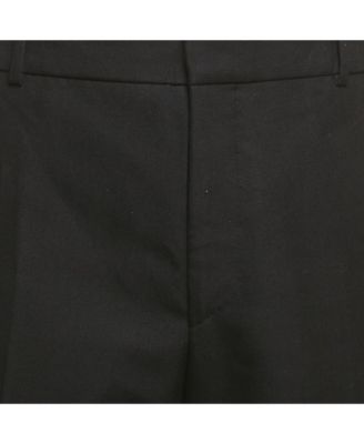 Men's Black Logo Embroidered Cotton Trousers