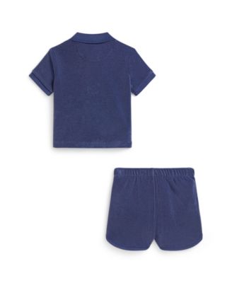 Baby Boys' Terry Polo Shirt and Shorts, 2-Piece Set