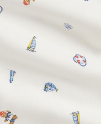 Baby Boys' Nautical-Inspired Print Footed Coverall