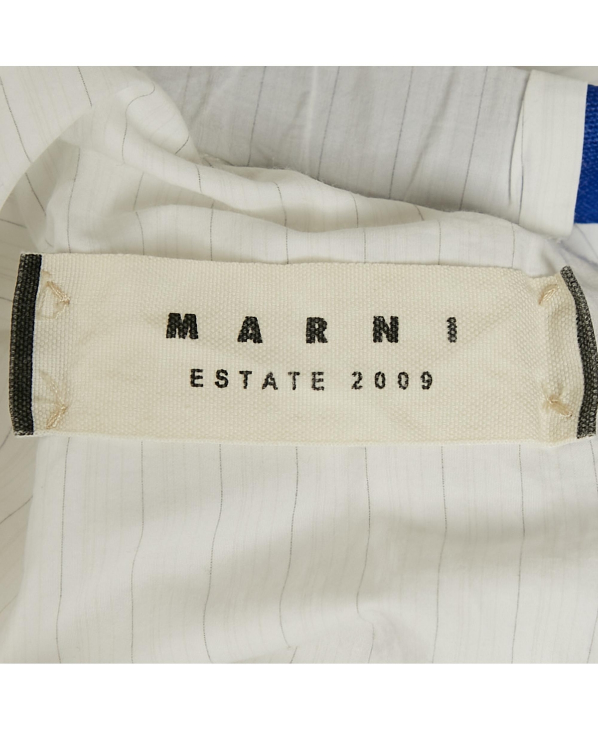 Pre-Owned Marni Women's White Striped Cotton Loose Fit Midi Dress