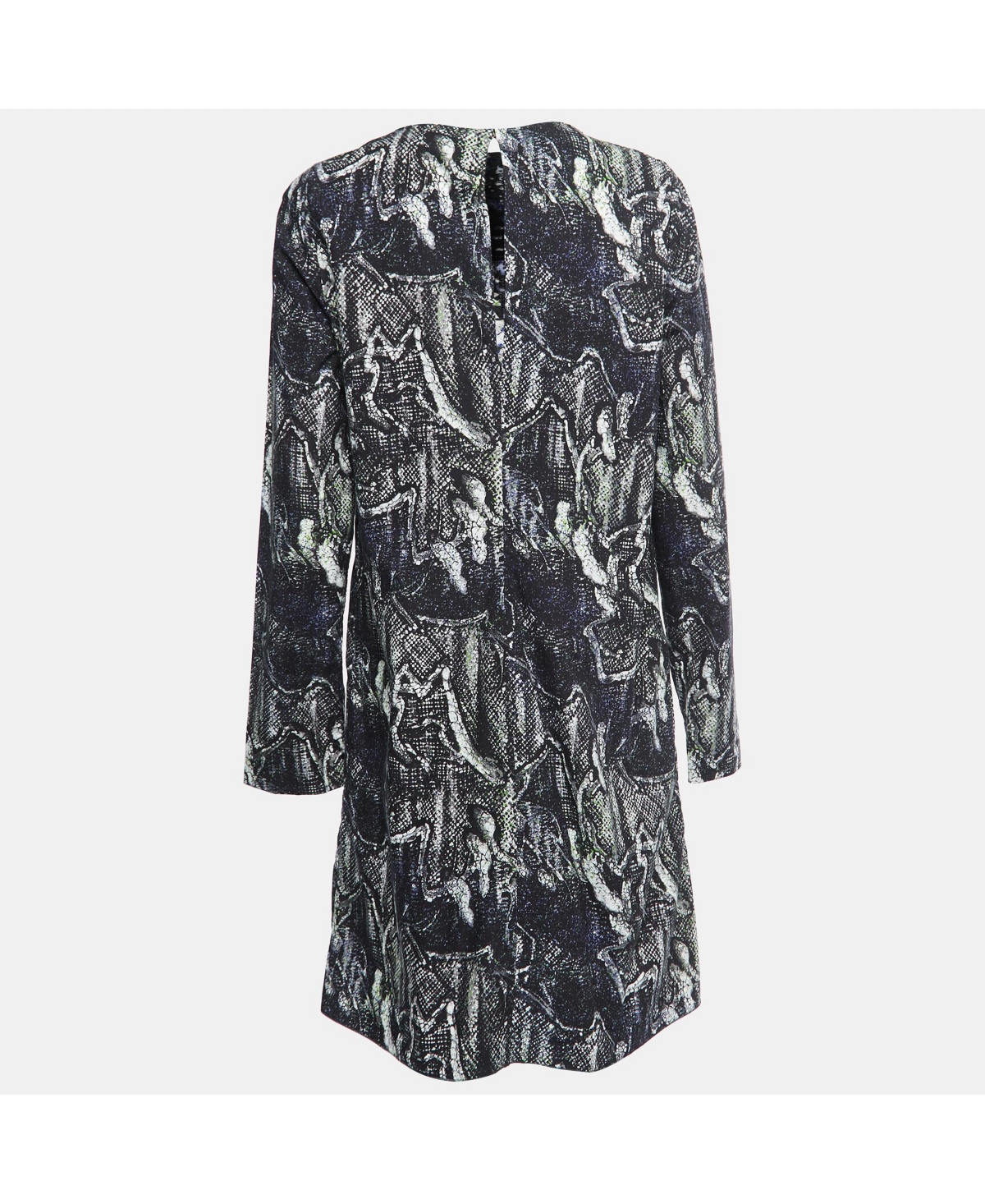 Pre-Owned Marni Women's Black Printed Cotton Full Sleeve Short Dress