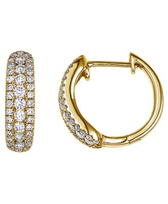 Diamond Huggie Earrings (1/2 ct. t.w.) in 14k Yellow Gold (also in 14k White Gold)