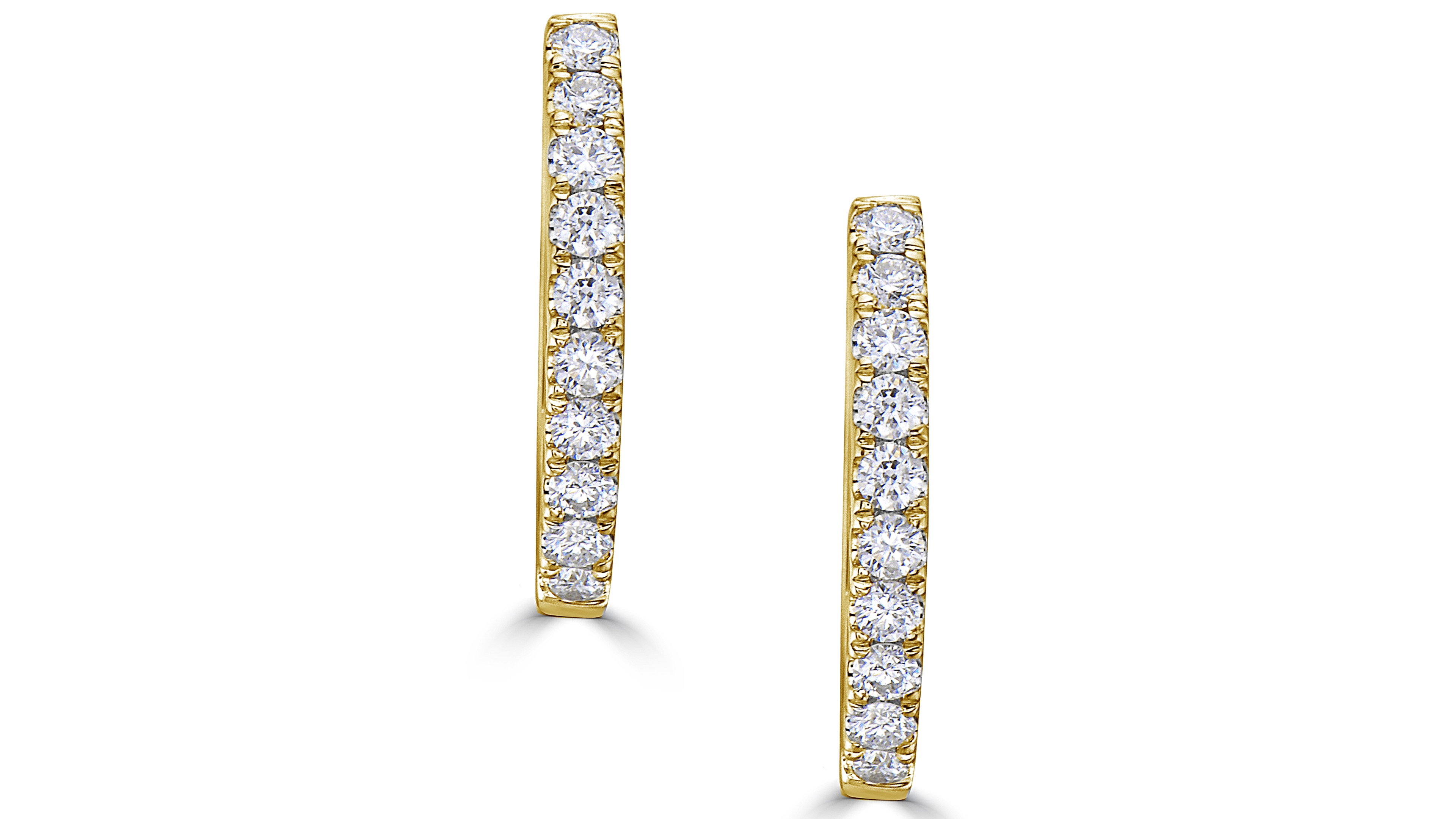Macy's Diamond Hoop Earrings (1/2 ct. t.w.) in 14K Yellow Gold (also in 14K White Gold)