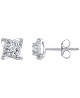 Diamond Stud Earrings (5/8 ct. t.w.) in 14k White Gold