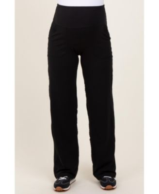 Maternity Black Straight Leg Yoga Pants