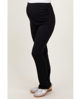 Maternity Black High Waist Kick Flare Pants