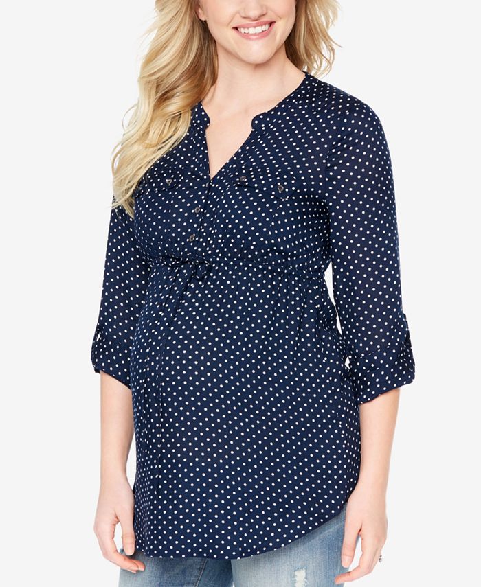 Motherhood Maternity SplitNeck Blouse Macy's