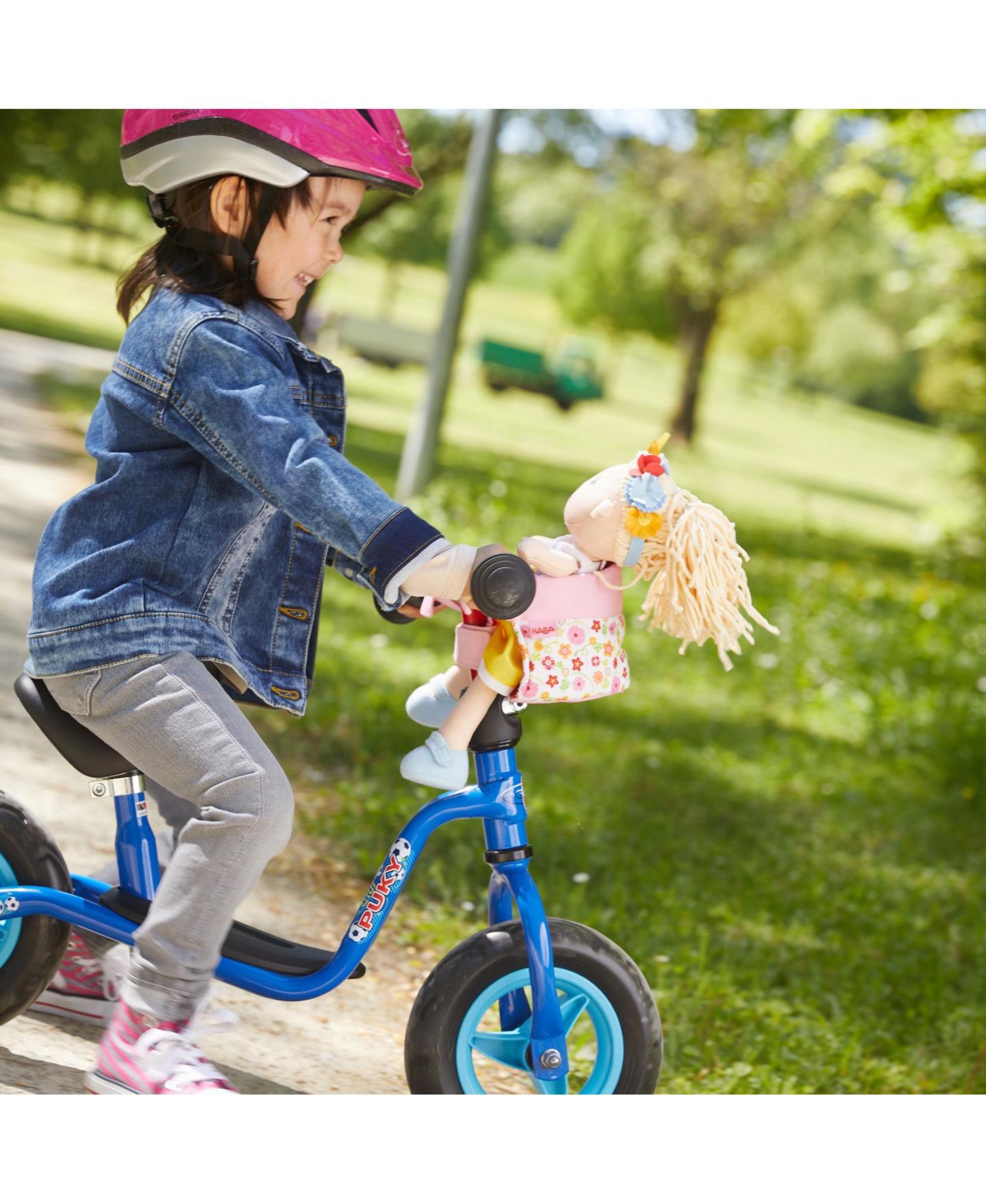 Детская кукла Haba Flower Meadow Doll Bike and Sled Seat, Ages 12-24 Months — фото 5