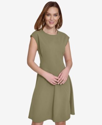 Women's Crew Neck Short-Sleeve Dress