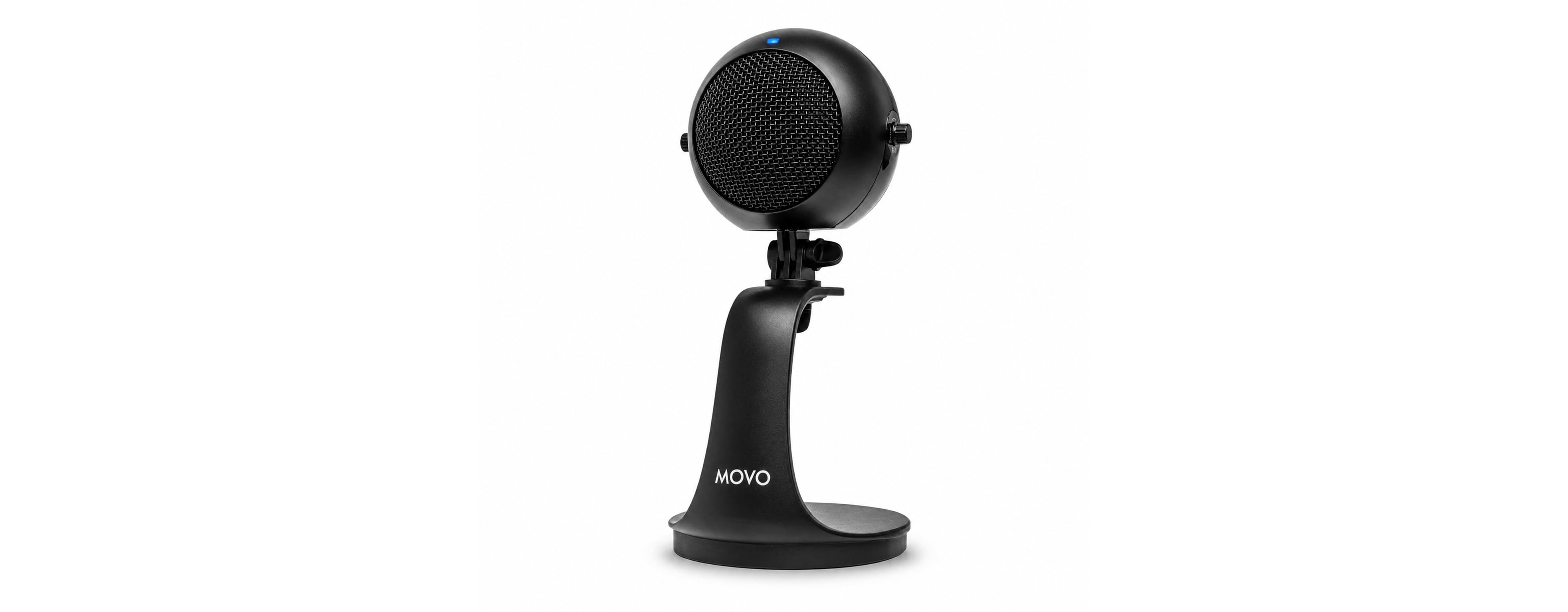 Movo WebMic Cardioid Condenser Plug-and-Play Desktop Usb Microphone with Stand Compatible with Mac, Windows, Linux, and Chromebook