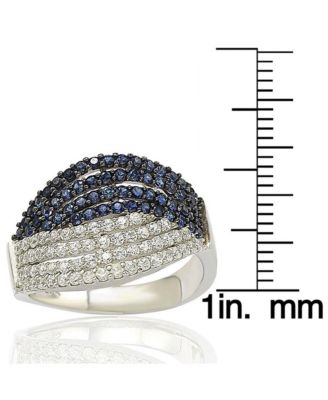 Sterling Silver Cubic Zirconia Pave Weaving Ring