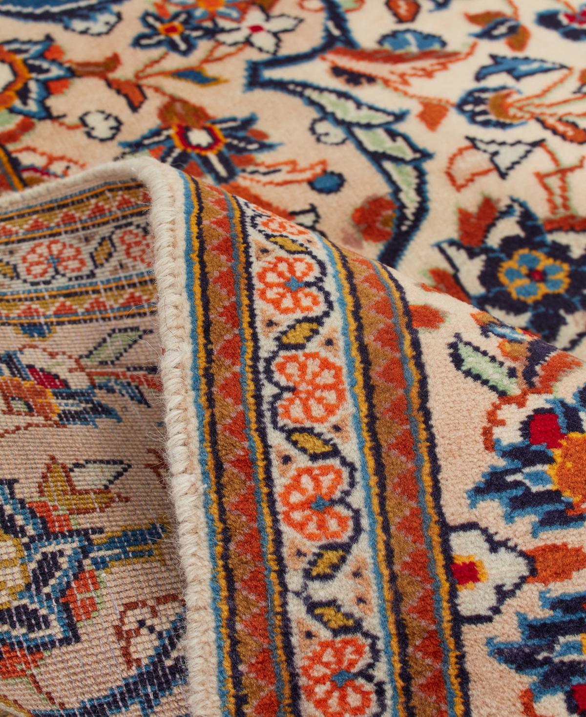 Adorn Hand Woven Rugs Persian Kashan 6' 6" x 10' 5" Area Rug