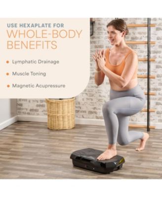 Vibration Plate Exercise Machine with Magnetic Acupoints – Full Body Vibration Platform Lymphatic Drainage Massager