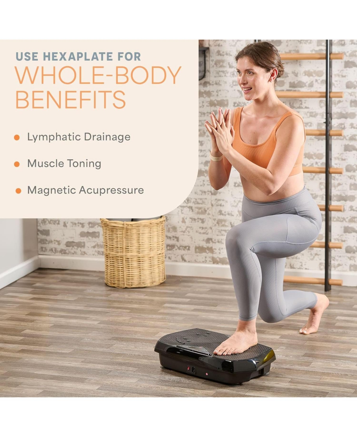 LifePro Vibration Plate with Magnetic Acupoints – Full Body Workout & Lymphatic Drainage Machine