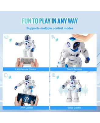 RC Robot Toy for Kids, 2.4GHz Programmable Smart Robot with Touch, Voice & APP Control, Singing Dancing Gift for Ages 3–10