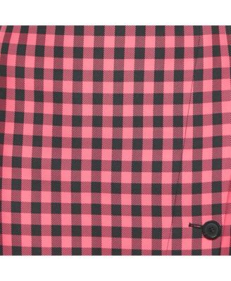 Women's Pink Gingham Check Pencil Skirt