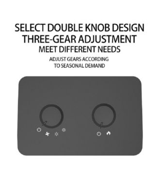 Electric Fireplace Heater for Indoor Use, 1500W Space Heater Fireplace with 3D LED Flame, Double Safety Protection