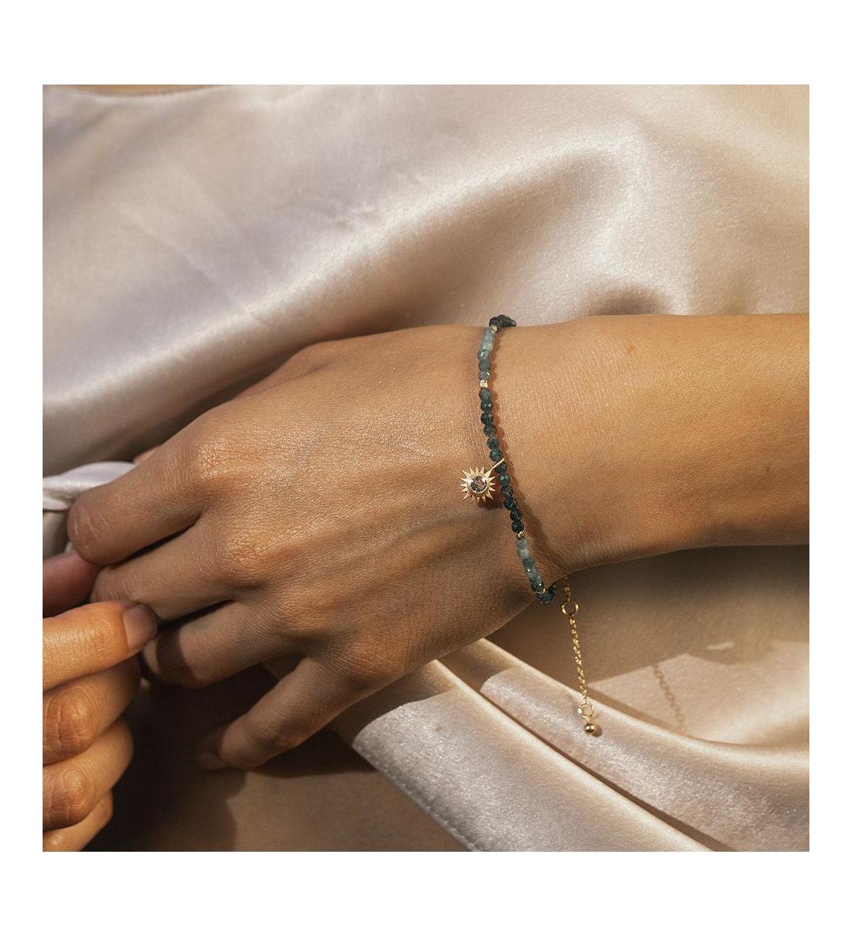 Channeling Wisdom Sapphire Starburst Beaded Bracelet