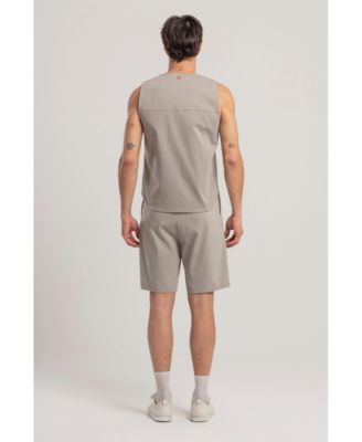 Women's Men's Cotton-Blend Woven Zip-Detail Vest