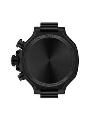 Unisex Black Silicone Bracelet Watch, 38mm