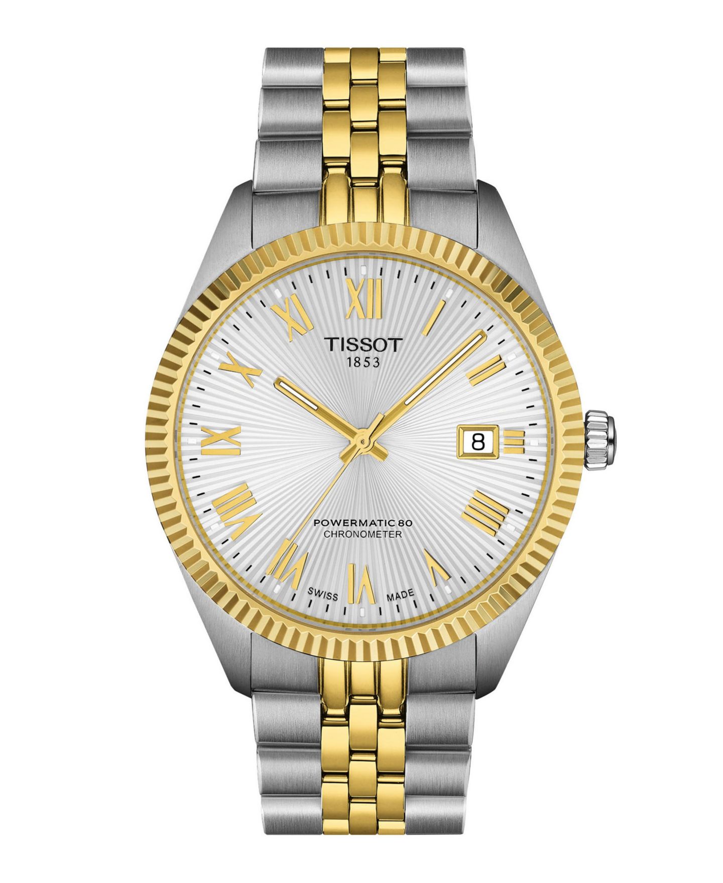 Мужские часы Tissot Ballade Powermatic 80 Cosc Two-Tone Stainless Steel Bracelet Watch 39mm — фото 1