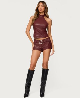 Women's Alba Faux Leather Shorts