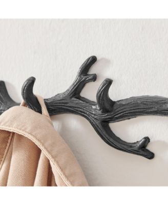 Birds on Tree Branch Decorative Utility Hook Unit with 4 Hooks