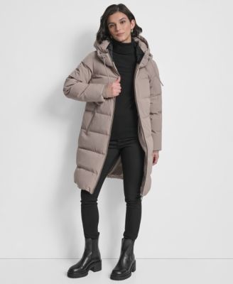 Women's Stand Collar Zipper Puffer Coat