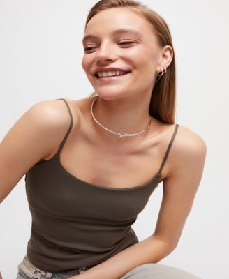 Sterling Silver Rigid Choker Necklace