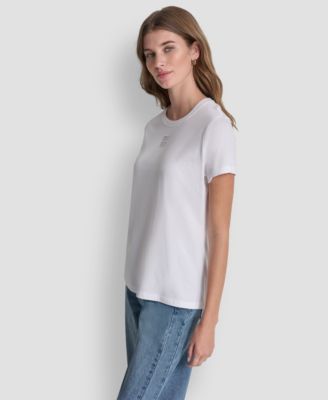 Women's Stacked Eyelet Logo Crewneck T-Shirt