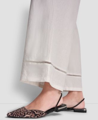 Women's High Rise Pull-On Wide Leg Ankle Pants