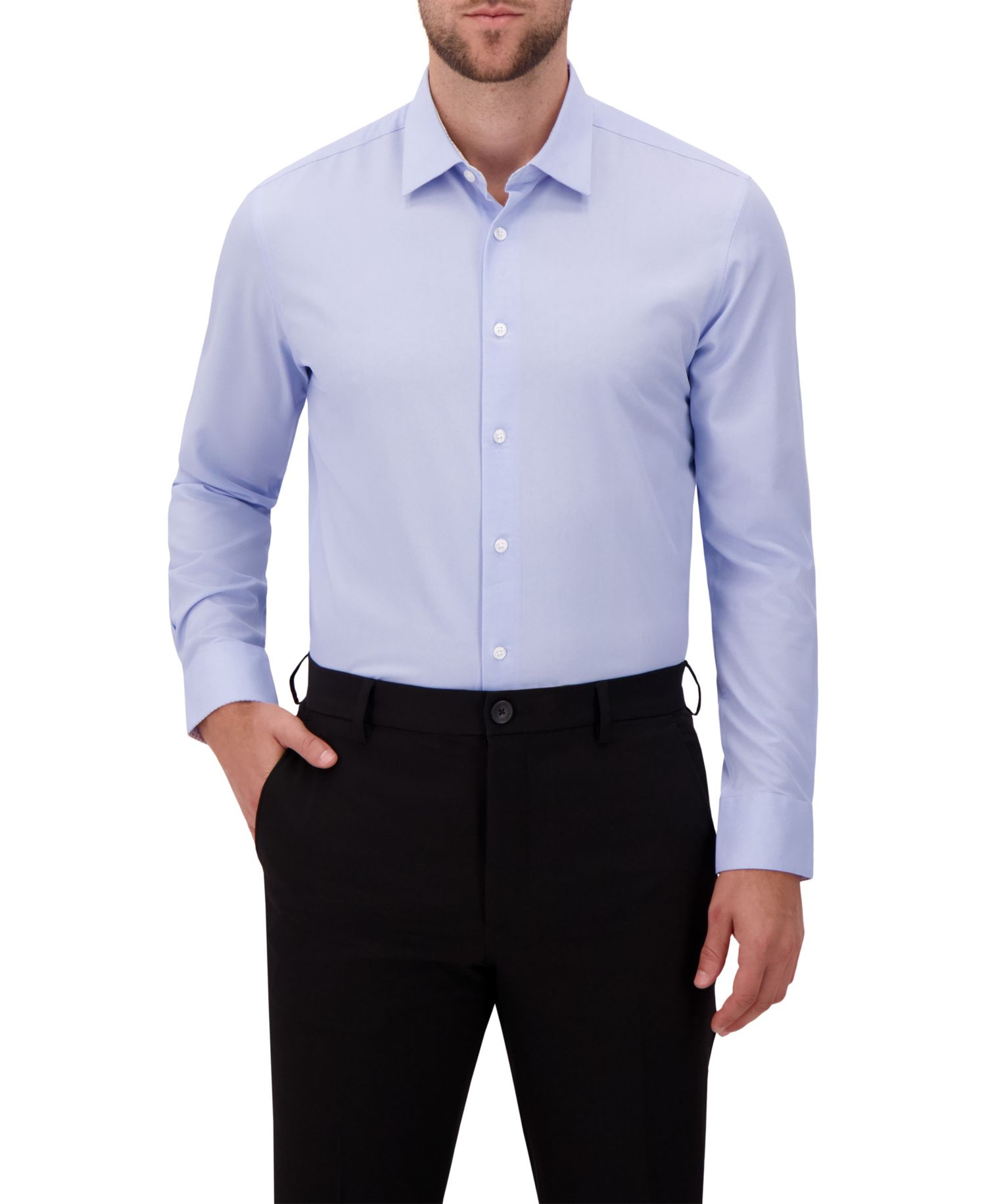 Men's 4-Way Modern-Fit Woven Dress Shirt