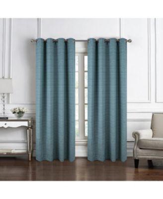 RT Designer Collection Kensington Jacquard Foam Backed Luxurious Decorative Grommet Curtain Panel 54" x 84" Wedge