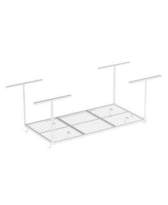 OHK Series Ceiling Mounted Overhead Garage Storage Rack, White — 36" X 72"