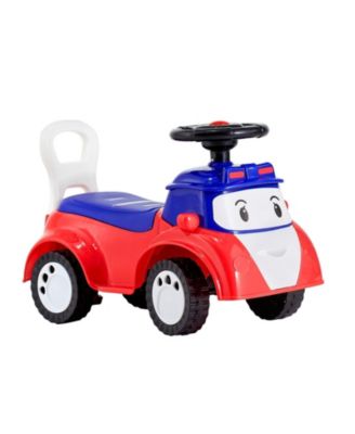 Ride On Toddler Push Car, Kids Ride-On Toy with Music & Storage, 55 lbs Load, Foot-to-Floor Walker for Boys Girls 19–36M, Red