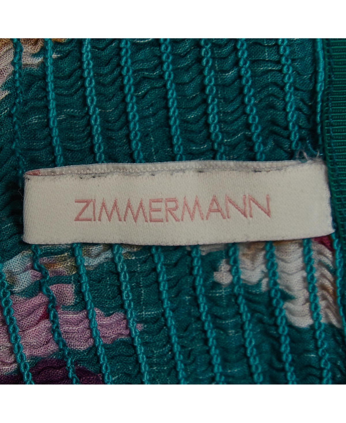 Pre-Owned Zimmermann Women's Green/multicolor Floral Printed Cotton