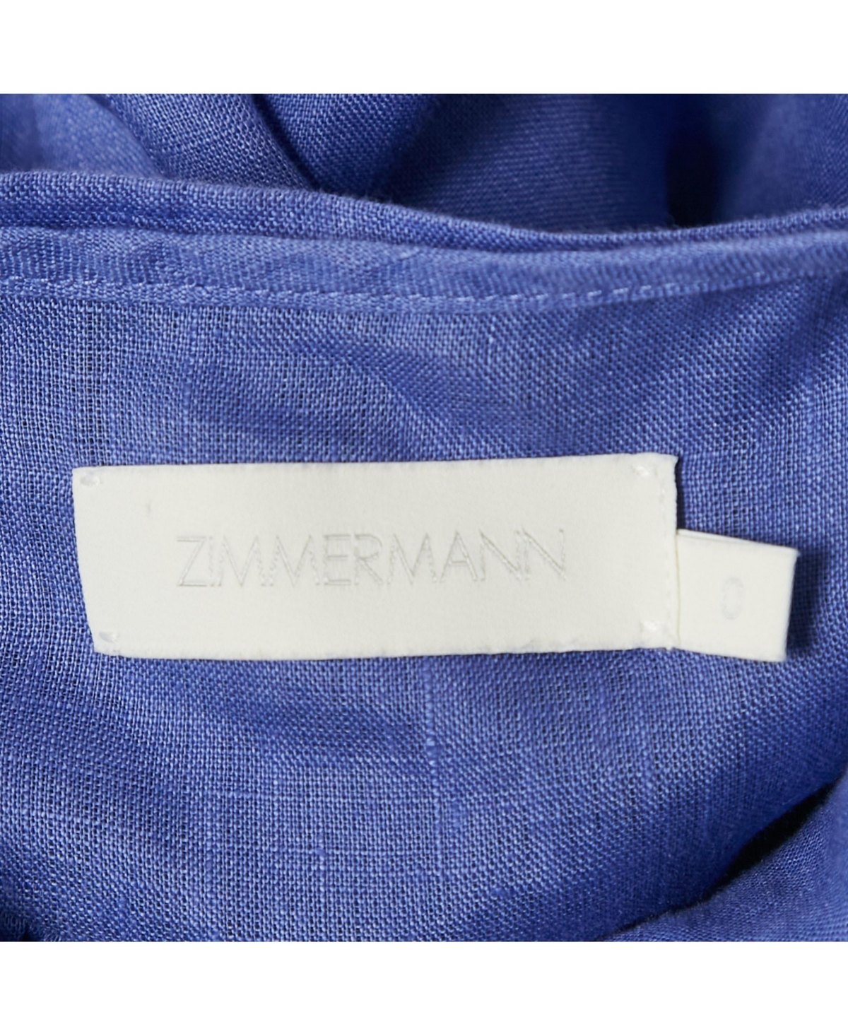 Pre-Owned Zimmermann Women's Purple Linen Open Back Asymmetric Cut-Out Midi Dress