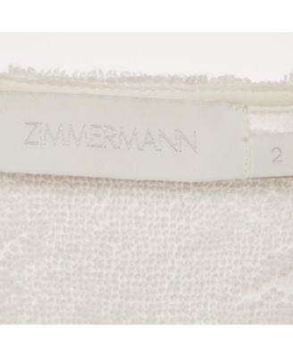 Women's Palm Tree Terry Cotton Fringed Crop Top