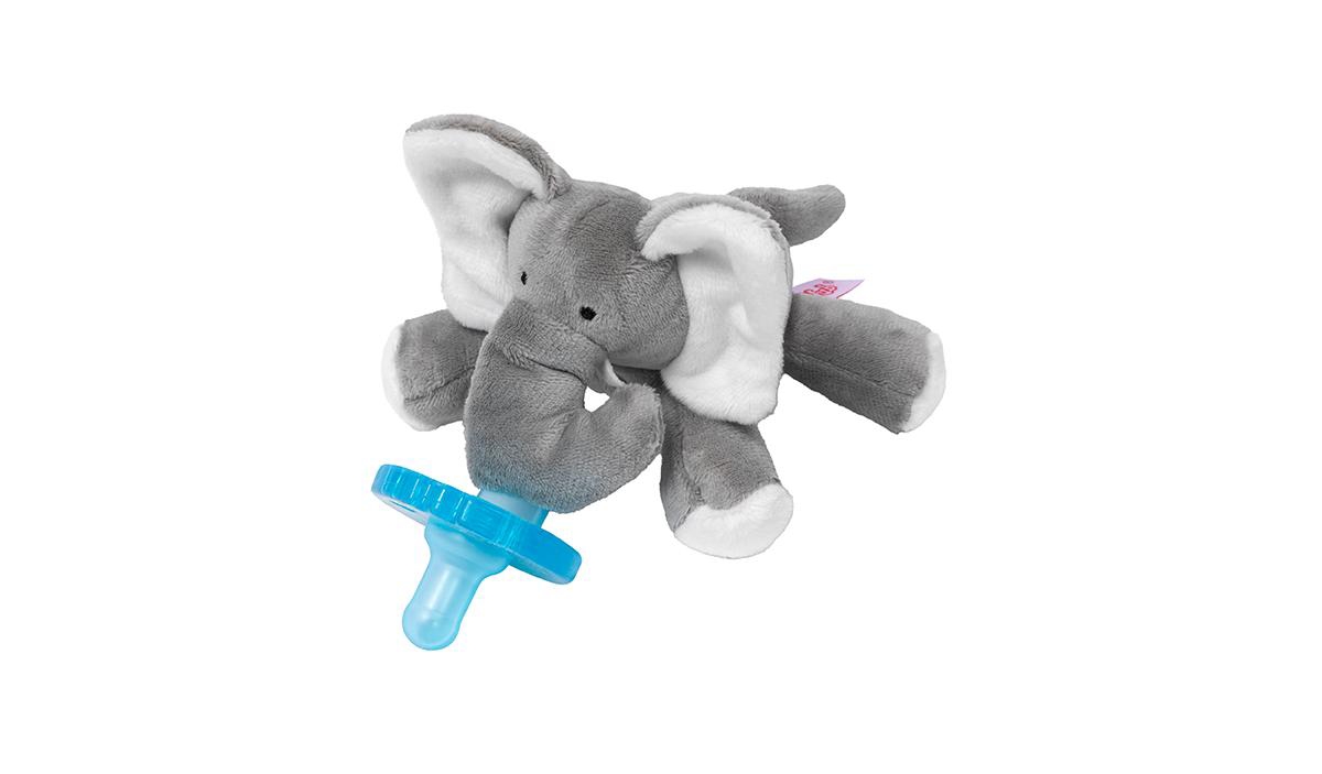 WubbaNub Baby Grey Elephant Pacifier