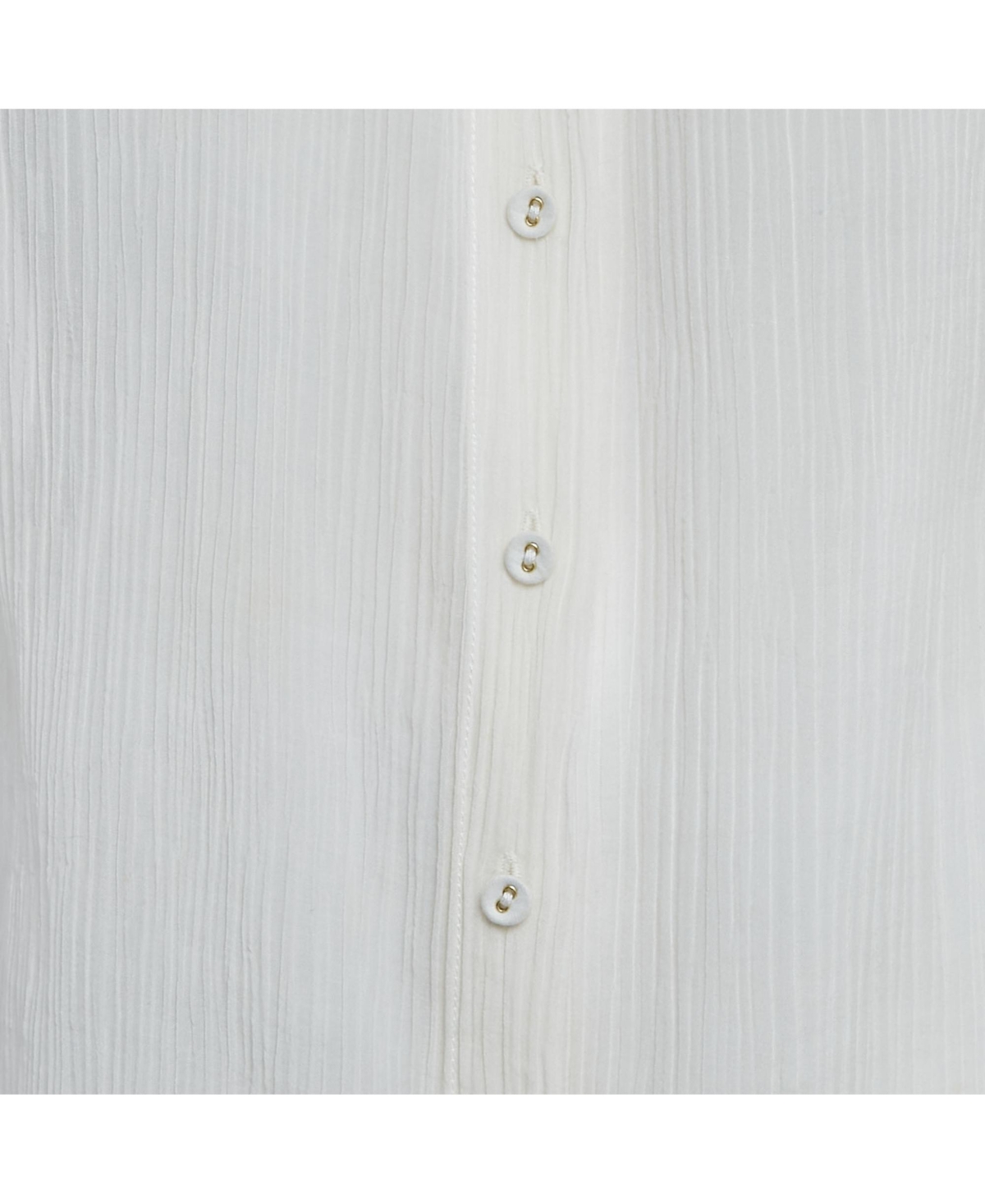 Pre-Owned Zimmermann Women's White Crinkle Cotton Voile Loose Fit Shirt