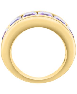 Amethyst (5-5/8 ct. t.w.) and Diamond Ring (1/20 ct. t.w.) in 14k Yellow Gold over Silver