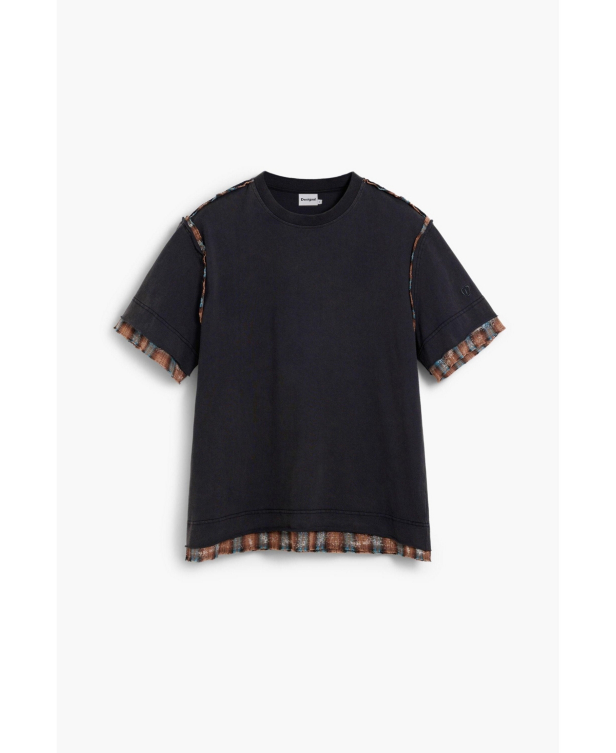 Desigual Men's Men s Short-Sleeve Seam Detail T-Shirt